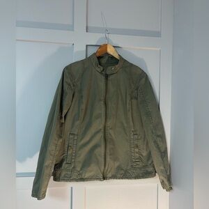 Eddie Bauer Ladies Khaki Green Military Jacket